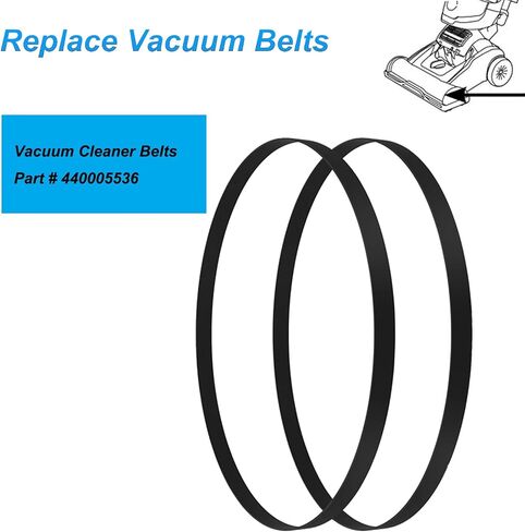 Upgraded 440005536 Replacement Belts Set of 2 for Hoover Dual Power Max Carpet Vacuum Cleaner,Compatible with Model FH51000,FH51001,FH51002,FH51010,FH54010,FH54000 Series,Easy to Install & Durability in Kuwait