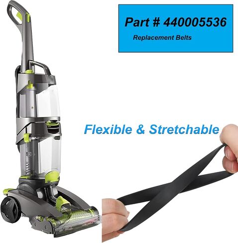 Upgraded 440005536 Replacement Belts Set of 2 for Hoover Dual Power Max Carpet Vacuum Cleaner,Compatible with Model FH51000,FH51001,FH51002,FH51010,FH54010,FH54000 Series,Easy to Install & Durability in Kuwait