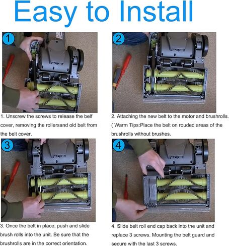 Upgraded 440005536 Replacement Belts Set of 2 for Hoover Dual Power Max Carpet Vacuum Cleaner,Compatible with Model FH51000,FH51001,FH51002,FH51010,FH54010,FH54000 Series,Easy to Install & Durability in Kuwait