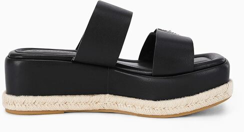 Coutgo Women's Platform Sandals, Adjustable Rhinestone Buckle Slides, Slip on Open Toe Espadrille Summer Shoes in Saudi Arabia