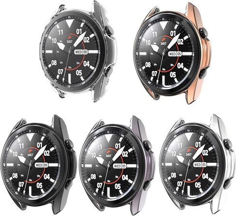 BabyValley Case Compatible with Samsung Galaxy Watch 3 41/45mm Case TPU Plated Protective Case Bumper Shell for Galaxy Watch 3 (Gold & Silver & Mystic Bronze & Black & Rose Gold, Galaxy Watch 3 41mm) in Kuwait