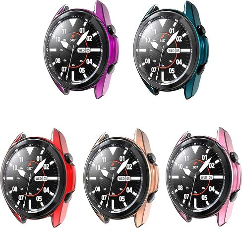 BabyValley Case Compatible with Samsung Galaxy Watch 3 41/45mm Case TPU Plated Protective Case Bumper Shell for Galaxy Watch 3 (Gold & Silver & Mystic Bronze & Black & Rose Gold, Galaxy Watch 3 41mm) in Kuwait