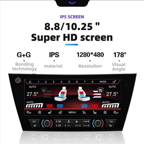 10 بوصة لوحة التيار المتناوب LCD تعمل باللمس لسيارات BMW X5 F15 2014-2019 لوحة مكيف الهواء مقابض الجلوس المناخية التحكم في لوحة القيادة الرقمية التوصيل والتشغيل in Kuwait