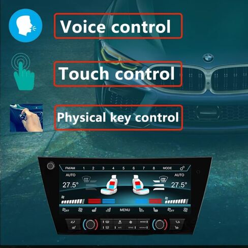10 بوصة لوحة التيار المتناوب LCD تعمل باللمس لسيارات BMW X5 F15 2014-2019 لوحة مكيف الهواء مقابض الجلوس المناخية التحكم في لوحة القيادة الرقمية التوصيل والتشغيل in Kuwait