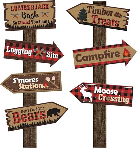 ديكورات حفلات الحطاب، لافتات ترحيب اتجاهية، بوفالو كبيرة منقوشة، فتحات أبواب في الفناء الخلفي، للتخييم في الشتاء، وحفلات أعياد الميلاد، وأفكار لوازم الديكور in Kuwait