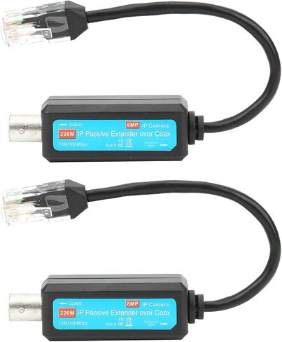 EVTSCAN Pair IP Passive Extender Over Coax Coaxial Network Transmitter 8MP HD for Web Camera in Saudi Arabia