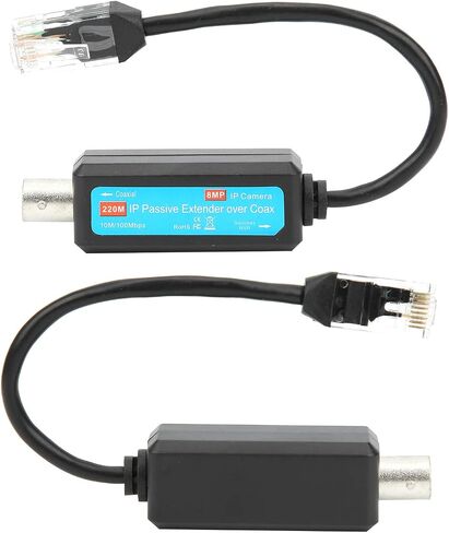EVTSCAN Pair IP Passive Extender Over Coax Coaxial Network Transmitter 8MP HD for Web Camera in Saudi Arabia