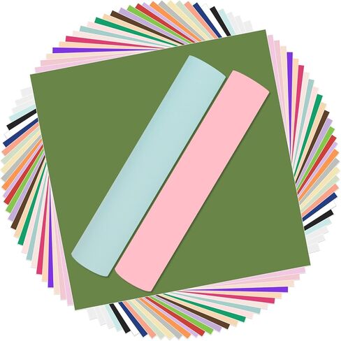 حزمة فينيل لاصقة من الفينيل - 30 ورقة مقاس 30.48 سم × 30.48 سم من الفينيل الدائم غير اللامع 27 عبوة من الفينيل اللاصق بألوان متنوعة لملصق السيارة، ملصق ديكور (مع 3 ورق نقل) in Kuwait