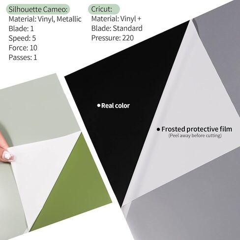 حزمة فينيل لاصقة من الفينيل - 30 ورقة مقاس 30.48 سم × 30.48 سم من الفينيل الدائم غير اللامع 27 عبوة من الفينيل اللاصق بألوان متنوعة لملصق السيارة، ملصق ديكور (مع 3 ورق نقل) in Kuwait