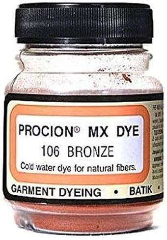 Jacquard Procion Mx Dye - Undisputed King of Tie Dye Powder - Bronze - 2/3oz Net Wt - Cold Water Fiber Reactive Dye Made in USA… in Saudi Arabia