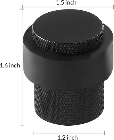 1-1/2 Inch Length 1-3/5 Height Cylindrical Floor Mount Door Stopper Heavy Duty Door Holder Brass Floor Mounted Hardware Quite Doorstop Protect Door Keep Door Open, 1 Pack, Brushed Brass in Saudi Arabia