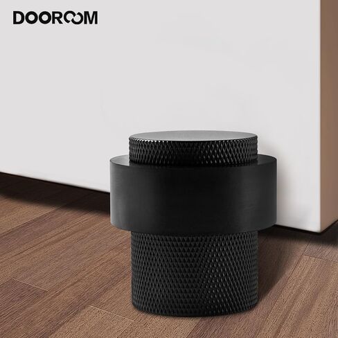 1-1/2 Inch Length 1-3/5 Height Cylindrical Floor Mount Door Stopper Heavy Duty Door Holder Brass Floor Mounted Hardware Quite Doorstop Protect Door Keep Door Open, 1 Pack, Brushed Brass in Saudi Arabia