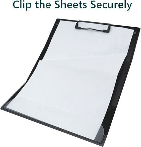 Foldable Nursing Clipboard, 3 Layers Folding clipboards Nurses Clip Board Low Profile Clip Pocket Clipboards for Nurses, Doctors,Students, Teachers (Black) in Saudi Arabia