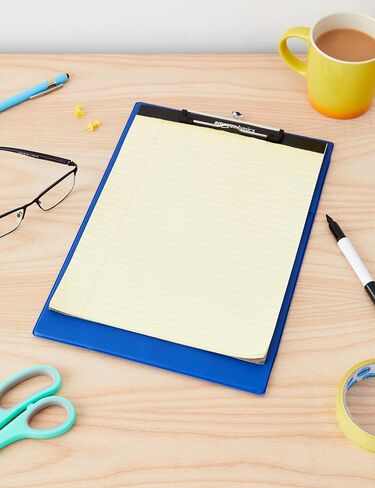 Seco ECO PVC Covered Foldover Recycled Clipboard with Low Profile Clip, Fits Letter Size and All documents up to 8 x 12’’ - Blue (Pack of 12) in Saudi Arabia