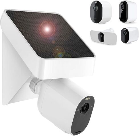 يعمل حامل شحن اللوحة الشمسية Uogw لـ Arlo Pro 4، Pro 3، Arlo Floodlight، Ultra 2، Ultra، Pro 5S 2K، Arlo Essential، كاميرا 2K الأساسية، IP67 مقاومة للطقس بشكل مستمر لمدة 365 يومًا - الكاميرا غير متضمنة in Kuwait