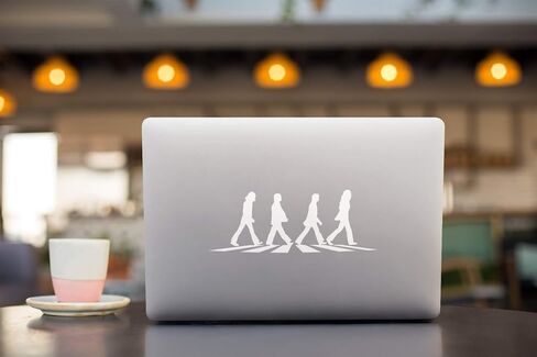 Beatles Abbey Road Decal Crosswalk Sticker Merchandise Memorabilia Album Record Iconic Band Pepper Black Vinyl | Premium Quality | 7-Inches | D031-W in Saudi Arabia