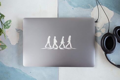 Beatles Abbey Road Decal Crosswalk Sticker Merchandise Memorabilia Album Record Iconic Band Pepper Black Vinyl | Premium Quality | 7-Inches | D031-W in Saudi Arabia