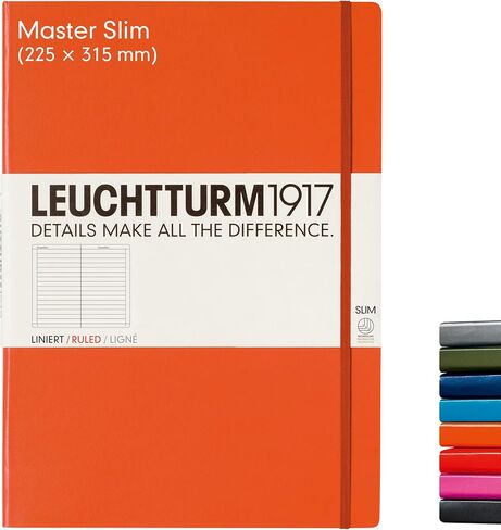 LEUCHTTURM1917 - Notebook Hardcover Master Slim A4+ - 123 Numbered Pages for Writing and Journaling (Sage, Dotted) in Saudi Arabia
