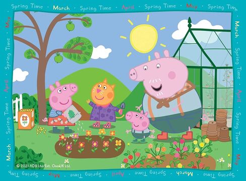 Ravensburger Peppa Pig Four Seasons 4 in Box (12, 16, 20, 24 Pieces) Jigsaw Puzzles for Kids Age 3 Years Up in Saudi Arabia
