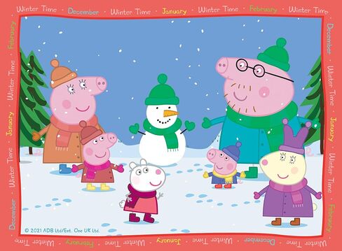 Ravensburger Peppa Pig Four Seasons 4 in Box (12, 16, 20, 24 Pieces) Jigsaw Puzzles for Kids Age 3 Years Up in Saudi Arabia