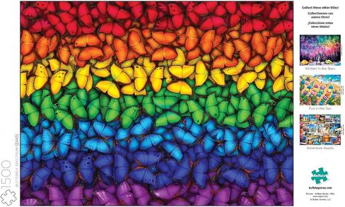 Buffalo Games - Butterfly Spectrum - 1500 Piece Jigsaw Puzzle for Adults Challenging Puzzle Perfect for Game Nights - 1500 Piece Finished Size is 31.50 x 23.50 in Saudi Arabia