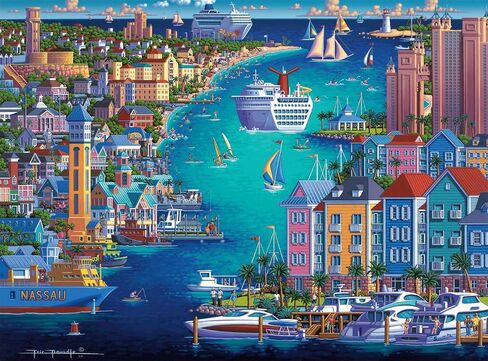 Buffalo Games - Eric Dowdle - Bahamas - 1000 Piece Jigsaw Puzzle for Adults Challenging Puzzle Perfect for Game Nights - Finished Size is 26.75 x 19.75 in Saudi Arabia