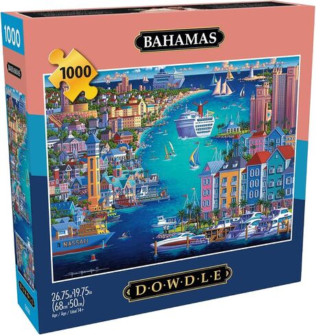 Buffalo Games - Eric Dowdle - Bahamas - 1000 Piece Jigsaw Puzzle for Adults Challenging Puzzle Perfect for Game Nights - Finished Size is 26.75 x 19.75 in Saudi Arabia