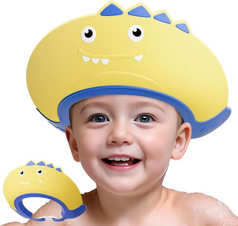 Baby Shower Cap Shield for Kids Bath Visor for Toddlers Shampoo Bath Bathing Hat Silicone Adjustable Visor Hat for Eye and Ear Protection for 0-9 Years Cute Shower Cap Makes the Baby Bath More Fun in Saudi Arabia