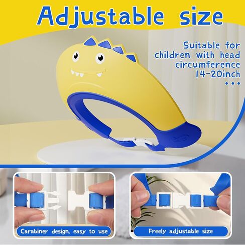 Baby Shower Cap Shield for Kids Bath Visor for Toddlers Shampoo Bath Bathing Hat Silicone Adjustable Visor Hat for Eye and Ear Protection for 0-9 Years Cute Shower Cap Makes the Baby Bath More Fun in Saudi Arabia