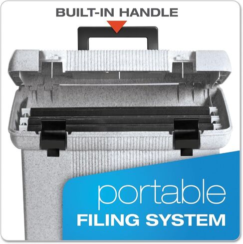 Pendaflex Portable File Box, Black, 11"H x 14" W x 11-1/8" D (41742) in Saudi Arabia