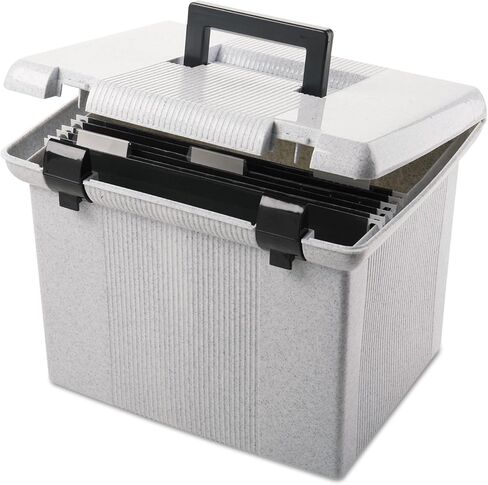 Pendaflex Portable File Box, Black, 11"H x 14" W x 11-1/8" D (41742) in Saudi Arabia