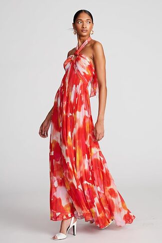 HALSTON Women's Jill Gown in Printed Chiffon in Saudi Arabia