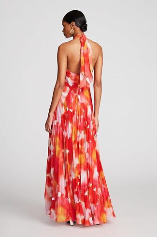 HALSTON Women's Jill Gown in Printed Chiffon in Saudi Arabia