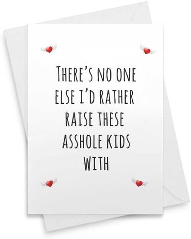 Father's Day Card - There's No One Else I'd Rather Raise These Kids, Loving Husband, And Hot Dad, From Wife Father's Day Card [00259] in Saudi Arabia