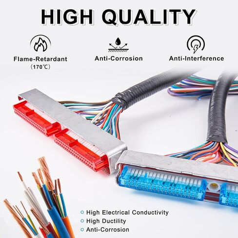 4L60E Wiring Harness LS Engine Swap مستقل متوافق مع 1997-2006 GM DBC LS1 4.8 L 5.3 L 6.0 L Vortec Transmission Drive بواسطة كابل خنق الجسم 4L60E بواسطة EV1 EV6 موصل حاقن الوقود in Saudi Arabia