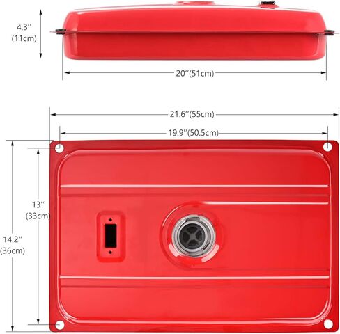5 Gallon Generator Gas Tank Fuel Tank with Filter Gauge Cap Universal Fit in Kuwait
