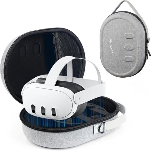 حقيبة حمل صلبة فاخرة لجهاز Meta Oculus Quest 3 وجهاز التحكم في التخييم، حافظة صلبة Oculus Quest 3، حقيبة مقاومة للماء والصدمات، جيب شبكي لملحقات الواقع الافتراضي in Kuwait