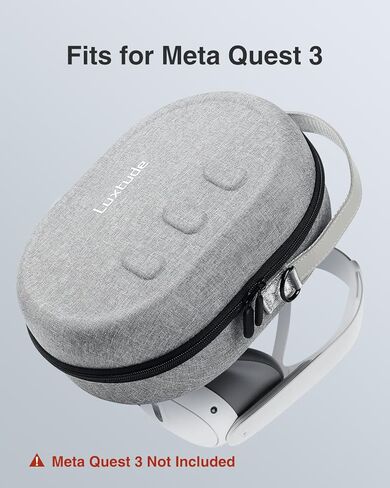 حقيبة حمل صلبة فاخرة لجهاز Meta Oculus Quest 3 وجهاز التحكم في التخييم، حافظة صلبة Oculus Quest 3، حقيبة مقاومة للماء والصدمات، جيب شبكي لملحقات الواقع الافتراضي in Kuwait