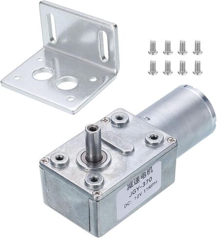 MECCANIXITY DC 12V High Torque Turbine Worm Geared Motor with 6mm Shaft 250RPM Geared Motor Gear Box Reduction Motor for Boat, Car, Fan, Home Appliance in Kuwait