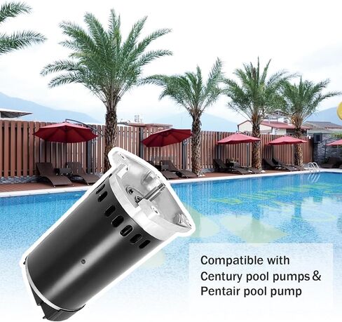 B2853 محرك مضخة حمام السباحة 1HP بديل لمضخة حمام السباحة Pentair، 3450 دورة في الدقيقة، 115/230 فولت، 6.6/13.2 أمبير، إطار 56Y in Saudi Arabia