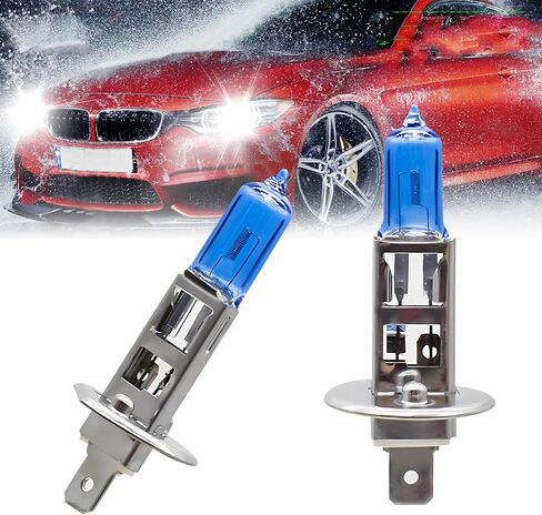 Pack-2 Car Halogen Bulb, 12V 55W Super Bright Waterproof Vehicle High Low Beam Light Bulbs Replacement, Universal Automotive Lighting Accessories for Truck SUV Car (White Light #9006) in Saudi Arabia