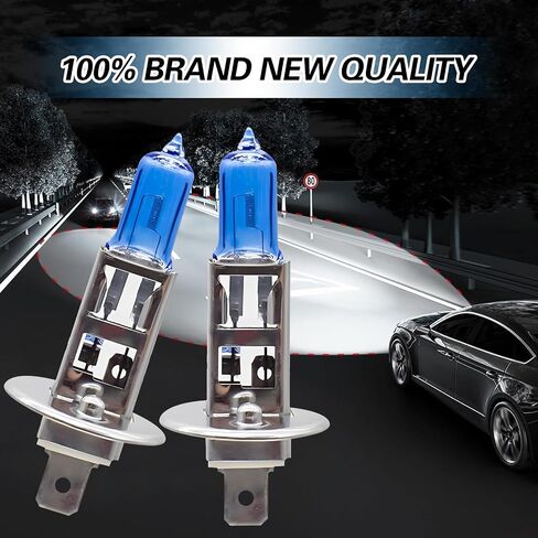 Pack-2 Car Halogen Bulb, 12V 55W Super Bright Waterproof Vehicle High Low Beam Light Bulbs Replacement, Universal Automotive Lighting Accessories for Truck SUV Car (White Light #9006) in Saudi Arabia