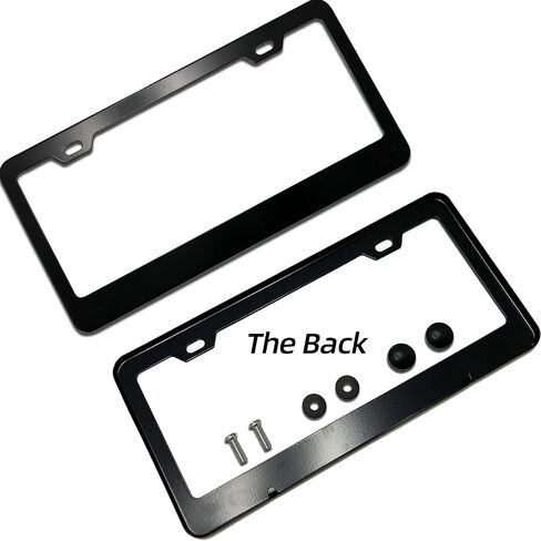Back Off I'm not That Kind of Car License Plate Frame, Matte Black Stainless Steel License Plate Frame 2 Hole & Screws, 12x6 Inch Fits Standard US/Canada in Saudi Arabia