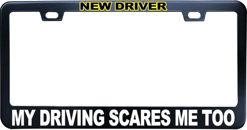 Back Off I'm not That Kind of Car License Plate Frame, Matte Black Stainless Steel License Plate Frame 2 Hole & Screws, 12x6 Inch Fits Standard US/Canada in Saudi Arabia