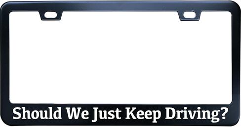 Back Off I'm not That Kind of Car License Plate Frame, Matte Black Stainless Steel License Plate Frame 2 Hole & Screws, 12x6 Inch Fits Standard US/Canada in Saudi Arabia