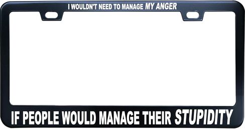 Back Off I'm not That Kind of Car License Plate Frame, Matte Black Stainless Steel License Plate Frame 2 Hole & Screws, 12x6 Inch Fits Standard US/Canada in Saudi Arabia