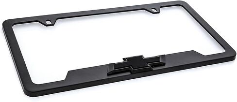 Chevy Chevrolet Metal Black License Plate Frame Tag Holder with 3D Bowtie Emblem in Saudi Arabia