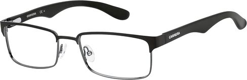 Carrera Men's 6606 Rectangular Prescription Eyewear Frames, Black/Dark Ruthenium, 55mm, 18mm in Saudi Arabia
