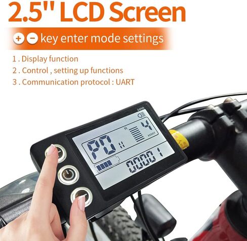 Electric Bicycle LCD S866 Display Meter, 24V 36V 48V 60V E-Bike Display Meter Control Panel with SM/Waterproof Plug in Saudi Arabia