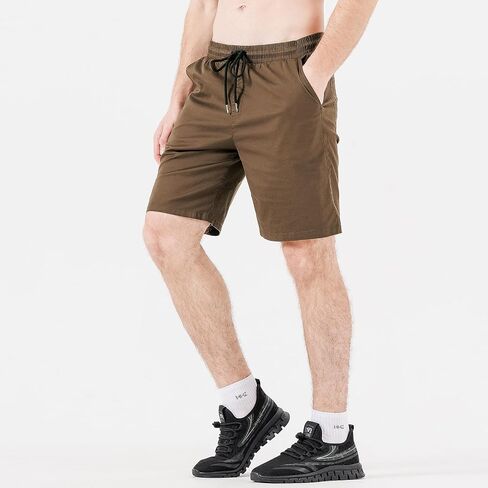 Drawstring Men's Cotton Casual Work Shorts Twill Stretch Summer Beach Chino Bermuda Shorts in Saudi Arabia